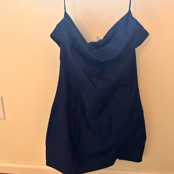 Tell Me More Space Blue Strapless Mini Dress Size M - Picture 5 of 8